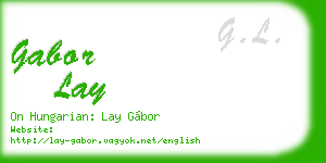 gabor lay business card